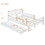 Full Size Wood Platform Bed with Guardrails on Both Sides and Two Storage Drawers, White WF315872AAK
