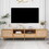 Rattan TV Stand for TVs up to 85", Modern Farmhouse Media Console, Entertainment Center with Solid Wood Legs, TV Cabinet for Living Room, Home Theatre WF316678AAP