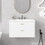 30" Wall Mounted Bathroom Vanity with Resin Sink,Floating Bathroom Storage Cabinet with 2 Drawers, Solid Wood Bathroom Cabinet WF316723AAK
