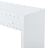 TREXM Modern Minimalist Console Table with Open Tabletop and Four Drawers with Metal Handles for Entry Way, Living Room and Dining Room (White) WF316903AAB