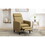 Modern Artistic Color Design Adjustable Recliner Chair PU Leather for Living Room Bedroom Home Theater, Mustard Green WF317016AAG