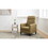 Modern Artistic Color Design Adjustable Recliner Chair PU Leather for Living Room Bedroom Home Theater, Mustard Green WF317016AAG