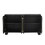 TREXM Wood Traditional Style Sideboard with Adjustable Shelves and Gold Handles for Kitchen, Dining Room and Living Room (Black) WF317097AAB