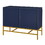 TREXM Minimalist & Luxury Cabinet Two Door Sideboard with Gold Metal Legs for Living Room, Dining Room (Navy) WF317556AAM