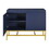 TREXM Minimalist & Luxury Cabinet Two Door Sideboard with Gold Metal Legs for Living Room, Dining Room (Navy) WF317556AAM