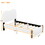 Twin Size Upholstered Platform Bed with Wood Supporting Feet, White WF317620AAK