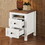 2-Drawer Farmhouse Wooden Nightstand with Well-proportioned Design and Sleek Lines, Wood Side Table with Storage Cabinet for Bedroom, White+Brown WF317945AAK