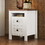 2-Drawer Farmhouse Wooden Nightstand with Well-proportioned Design and Sleek Lines, Wood Side Table with Storage Cabinet for Bedroom, White+Brown WF317945AAK