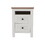 2-Drawer Farmhouse Wooden Nightstand with Well-proportioned Design and Sleek Lines, Wood Side Table with Storage Cabinet for Bedroom, White+Brown WF317945AAK