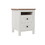 2-Drawer Farmhouse Wooden Nightstand with Well-proportioned Design and Sleek Lines, Wood Side Table with Storage Cabinet for Bedroom, White+Brown WF317945AAK