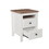 2-Drawer Farmhouse Wooden Nightstand with Well-proportioned Design and Sleek Lines, Wood Side Table with Storage Cabinet for Bedroom, White+Brown WF317945AAK