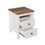 2-Drawer Farmhouse Wooden Nightstand with Well-proportioned Design and Sleek Lines, Wood Side Table with Storage Cabinet for Bedroom, White+Brown WF317945AAK