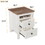 2-Drawer Farmhouse Wooden Nightstand with Well-proportioned Design and Sleek Lines, Wood Side Table with Storage Cabinet for Bedroom, White+Brown WF317945AAK