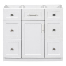 [Cabinet Only] 36" White Bathroom Vanity(Sink not included) SV000023AAK