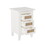 Wooden Nightstands Set of 2 with Rattan-Woven Surfaces and Three Drawers, Exquisite Elegance with Natural Storage Solutions for Bedroom, White