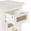 Wooden Nightstands Set of 2 with Rattan-Woven Surfaces and Three Drawers, Exquisite Elegance with Natural Storage Solutions for Bedroom, White
