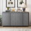 U_Style Designed Storage Cabinet Sideboard with 4 Doors, Adjustable Shelves, Suitable for Living Rooms, Bedrooms, Study Rooms WF318785AAE