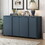 WF318785AAV Navy Blue+MDF + ACACIA+1-2 Shelves