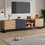 Modern TV with 3 Cabinets& Open Shelves, Color-matching Media Console Table for TVs up to 80", Entertainment Center with Drop Down Door for Living Room, Bedroom, Home Theatre