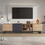 Modern TV with 3 Cabinets& Open Shelves, Color-matching Media Console Table for TVs up to 80", Entertainment Center with Drop Down Door for Living Room, Bedroom, Home Theatre