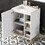 24inch White Bathroom Vanity Sink Combo for Small Space, Modern Design with Ceramic Basin, Gold Legs and Semi-open Storage (Faucet Not Included) WF319597AAK