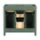 36" Bathroon Vanity without, Modern Freestanding Single Bathroom Cabinet with 4 Drawers & 2 Cabinets,Storage Cabinet for Bathroom, Solid Wood Frame Vanity Only, Green (NOT INCLUDE SINK) WF320061AAF