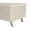 Modern Corduroy Upholstered Ottoman with Metal Legs, Storage Bench for Bedroom,Living Room,Beige