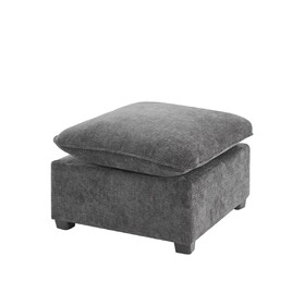 26*26" Ottoman Module for Modular Sectional Sofa,Wide Seat,Chenille,2 Colors WF321079AAB