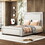 Queen Size Upholstered Bed,Modern Upholstered Bed with Wooden Slats Support, No Box Spring Needed, Easy assembly, Beige WF321752AAA