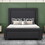 Queen Size Upholstered Bed,Modern Upholstered Bed with Wooden Slats Support, No Box Spring Needed, Easy assembly, Black WF321752AAB