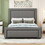 Queen Size Upholstered Bed,Modern Upholstered Bed with Wooden Slats Support, No Box Spring Needed, Easy assembly, Gray WF321752AAE