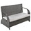 U_STYLE Outdoor Loveseat and Convertible to four seats and a table,Suitable for Gardens and Lawns