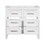36" Bathroom Vanity without Sink, Free Standing Single Vanity Set with Four Drawers, Solid Wood Frame Bathroom Storage Cabinet Only (NOT INCLUDE SINK)