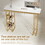 55.1" Modern Straight Bar Table with Shelves in White & Gold WF322497AAG