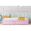 Twin Size House Platform Bed with Two Drawers,Headboard and Footboard, Pink WF322502AAH
