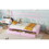 Twin Size House Platform Bed with Two Drawers,Headboard and Footboard, Pink WF322502AAH