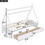 Twin Size House Platform Bed with Two Drawers,Headboard and Footboard, White WF322502AAK