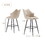 26" Modern Counter Height Bar Stools Chairs Set of 2, Mid Century Armless Upholstered Barstools for Kitchen Counter, Upholstered Counter Stools with Backs, Kitchen Island Stool, Beige