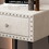 Modern Nightstands Set of 2 with Drawer and Crystal Handle, Elegant Rivet Velvet Design Bedside Table for Bedroom, Beige