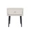 Modern Nightstands Set of 2 with Drawer and Crystal Handle, Elegant Rivet Velvet Design Bedside Table for Bedroom, Beige