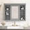 35" x 27.5" Medicine Cabinet, Wall Mounted Bathroom Storage Cabinet, Modern Bathroom Wall Cabinet with Mirror, Mirror Cabinet with 6 Open Shelves (Not Include Bathroom Vanity) WF322917AAE