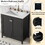 30inch Freestanding Bathroom Vanity Combo with Ceramic Sink Shaker Style Vanities -2 Doors and 2 Drawers WF323089AAB