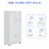 Tall and Wide Bathroom Floor Storage Cabinet, Bathroom Storage Unit, Freestanding Cabinet with 4 Doors, Adjustable Shelves, White