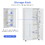 Tall and Wide Bathroom Floor Storage Cabinet, Bathroom Storage Unit, Freestanding Cabinet with 4 Doors, Adjustable Shelves, White