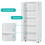Storage Cabinet with Two Doors for Bathroom, Office, Adjustable Shelf, MDF Board, White