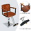 Classic Barber Chair, Styling Salon Chair with Hydraulic Pump Swivel Barber Chair, for Beauty Salon Spa Equipment, Brown WF323429AAR