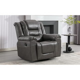 360°Swivel and Rocking Home Theater Recliner Manual Recliner Chair with Wide Armrest for Living Room,Bedroom, Grey