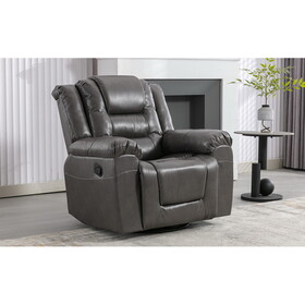 360&#176;Swivel and Rocking Home Theater Recliner Manual Recliner Chair with Wide Armrest for Living Room,Bedroom, Grey