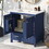30" Blue Bathroom Vanity with Single Sink, Combo Cabinet Undermount Sink, Bathroom Storage Cabinet with 2 Doors and a Drawer, Soft Closing, Multifunctional Storage, Solid Wood Frame WF324043AAC