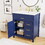 30-inch Blue Bathroom Vanity with Ceramic Sink and Ample Storage - Ideal Choice for Small Bathrooms WF324690AAC